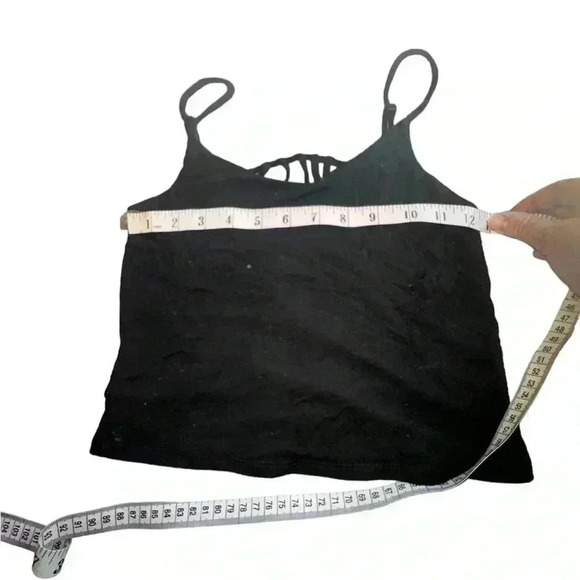 Size medium‎ silver gate black camisole with caged lattice back. Guc. - Picture 5 of 5